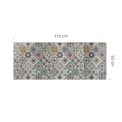 Rectangular tempered glass table top Decorative mosaics with details