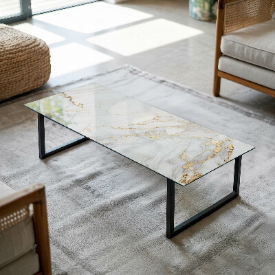 Rectangular top table Subtle marble veins