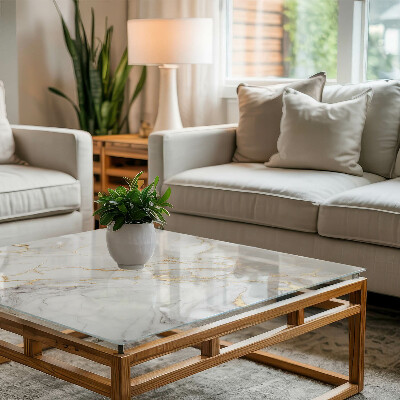 Rectangular top table Subtle marble veins