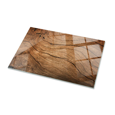 Rectangular glass to coffee table Stylish forest motif