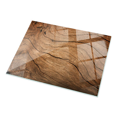 Rectangular glass to coffee table Stylish forest motif