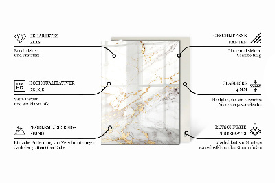 Rectangular glass to coffee table Stylish forest motif