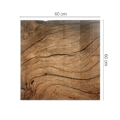 Rectangular glass to coffee table Stylish forest motif