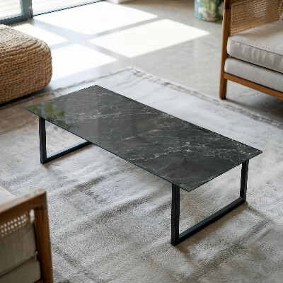 Rectangular top table Marble with delicate veins