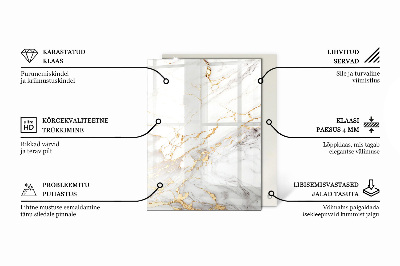 Rectangular top table Marble with delicate veins