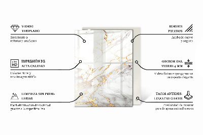 Rectangular top table Marble with delicate veins