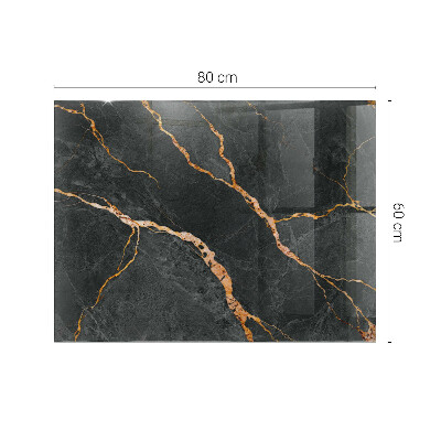 Rectangular glass to coffee table Marble veins in design