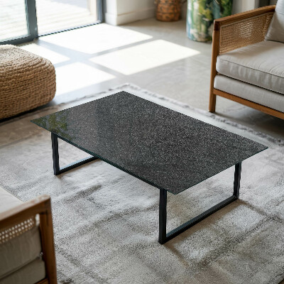 Rectangular tempered glass table top Stone texture motif