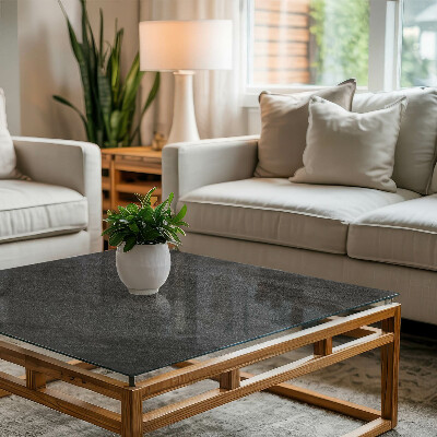 Rectangular tempered glass table top Stone texture motif