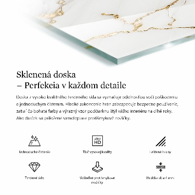 Rectangular tempered glass table top Stone texture motif