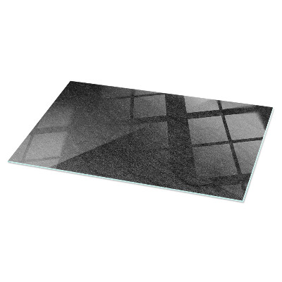 Rectangular tempered glass table top Stone texture motif
