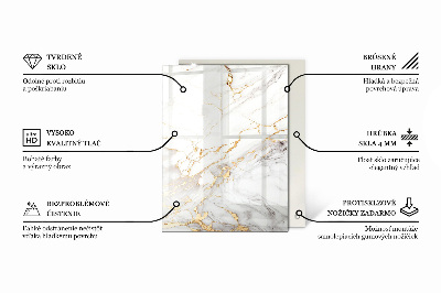 Rectangular glass to coffee table Stylish marble pattern