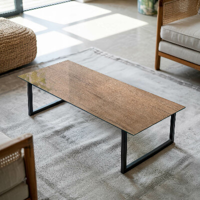 Rectangular tempered glass table top Marble graphic composition