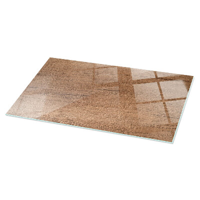 Rectangular tempered glass table top Marble graphic composition