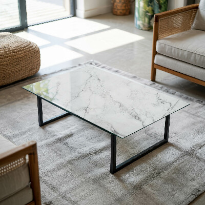 Rectangular top table Pattern imitating marble