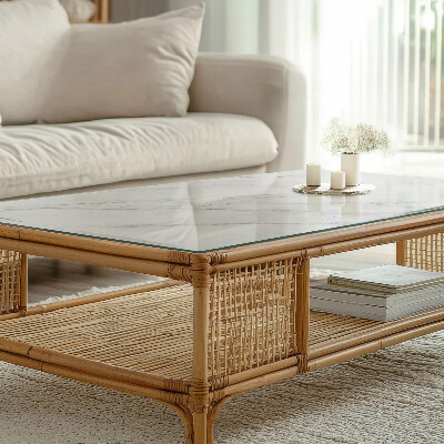 Rectangular top table Pattern imitating marble