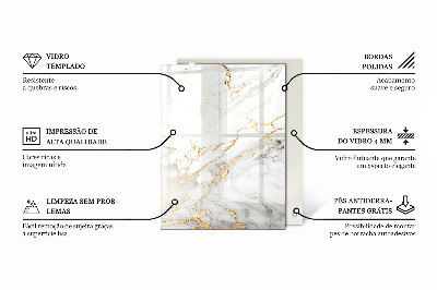 Rectangular top table Pattern imitating marble