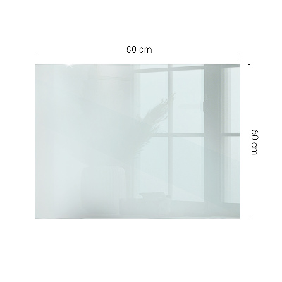 Rectangular glass for a table top transparent
