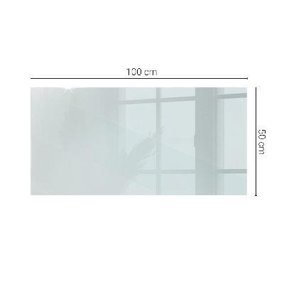 Rectangular glass for a table top transparent