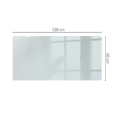 Rectangular glass for a table top transparent