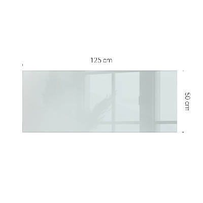 Rectangular glass for a table top transparent