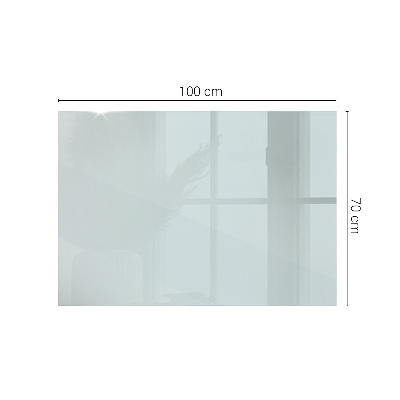 Rectangular glass for a table top transparent