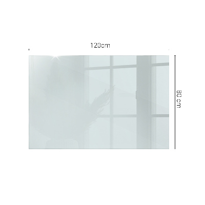 Rectangular glass for a table top transparent