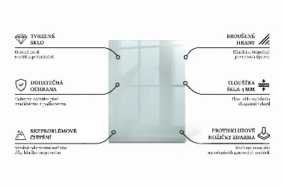Rectangular glass for a table top transparent