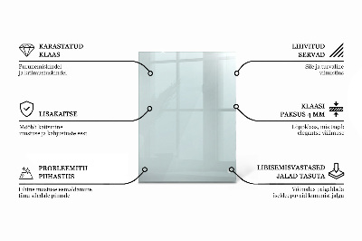 Rectangular glass for a table top transparent
