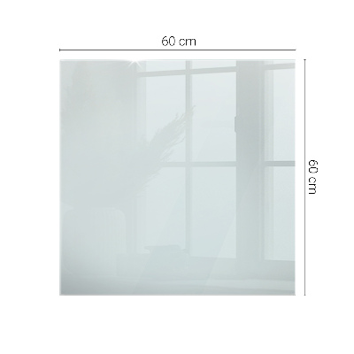 Rectangular glass for a table top transparent