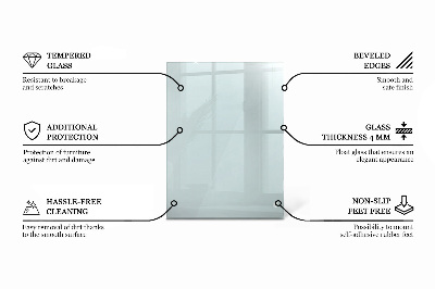 Rectangular glass for a table top transparent