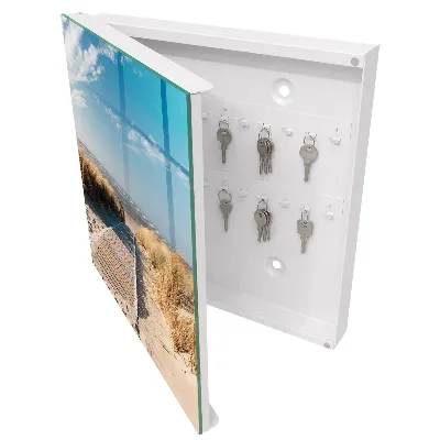 Wall-mounted key box peaceful beach design