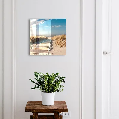 Wall-mounted key box peaceful beach design