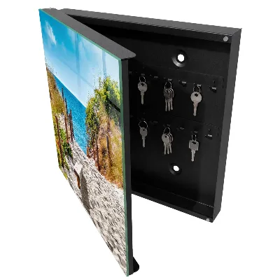 Wall mounted key box Coastal path