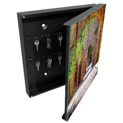Wall mounted key box Cobblestone street
