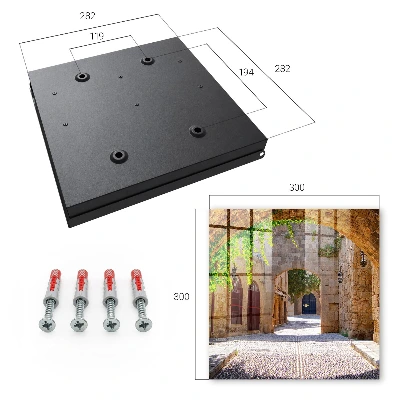 Wall mounted key box Cobblestone street
