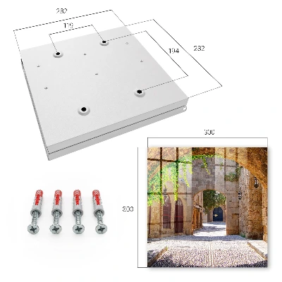 Wall mounted key box Cobblestone street