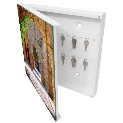 Wall mounted key box cobblestone street design