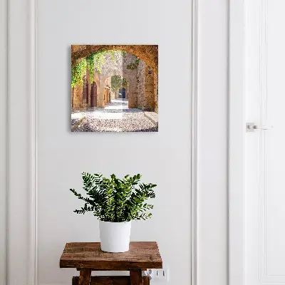 Wall mounted key box Cobblestone street