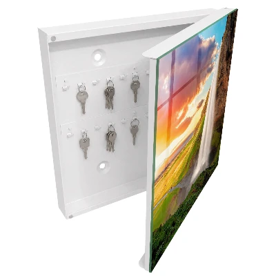 Wall mounted key box with stunning landscape design