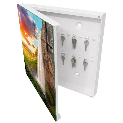 Wall mounted key box with stunning landscape design