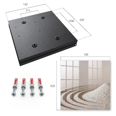 Wall mounted key box Zen garden
