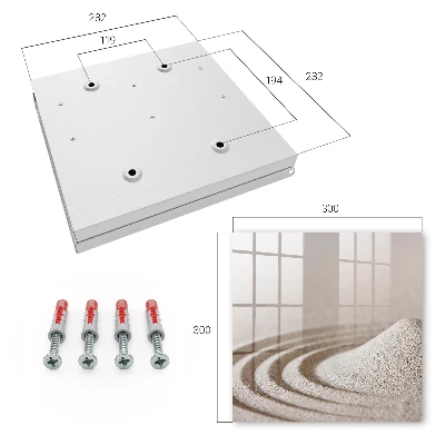 Wall mounted key box Zen garden