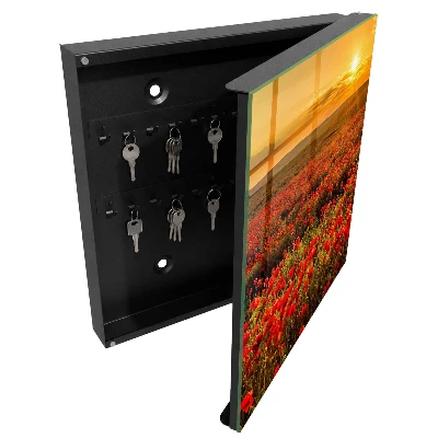Key cabinet Poppy fields