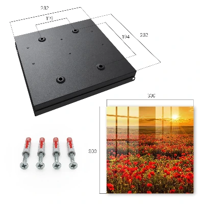 Key cabinet Poppy fields