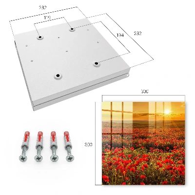 Key cabinet Poppy fields