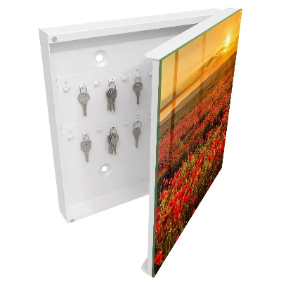 Key cabinet Poppy fields
