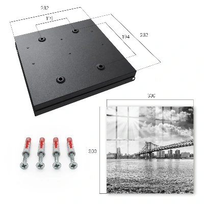 Wall mounted key box City and bridge