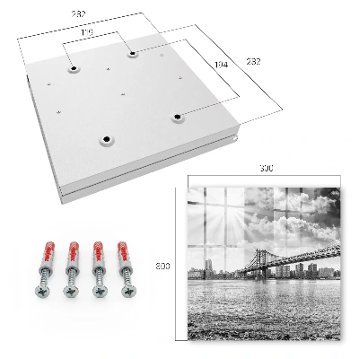 Wall mounted key box City and bridge
