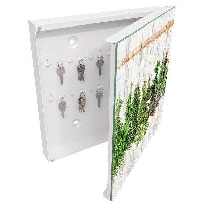Wall mounted key box Dried herbs